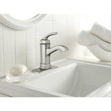 Load image into Gallery viewer, Moen WS84414MSRN Hensley Single Handle 1 Hole Bathroom Faucet, Spot Resist Brushed Nickel