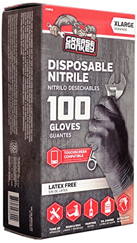 Grease Monkey Disposable Nitrile All Purpose Gloves - Pack of 100 (Non Latex)