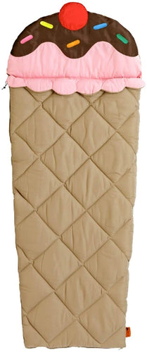 Instantly Inspired Kids Sleeping Bag Pink Ice Cream Cone Sprinkles Slumber Bag with Carrying Bag by Ozark Trail