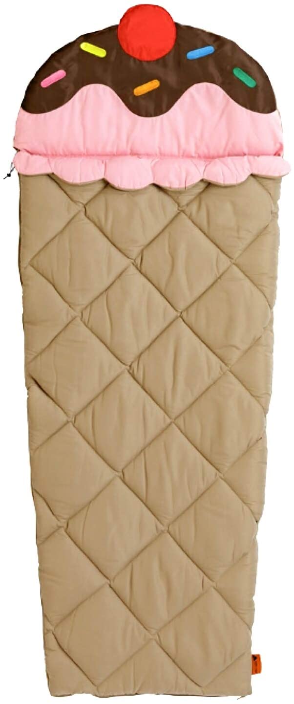 Instantly Inspired Kids Sleeping Bag Pink Ice Cream Cone Sprinkles Slumber Bag with Carrying Bag by Ozark Trail