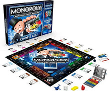 Load image into Gallery viewer, Monopoly Super Electronic Banking Board Game, Electronic Banking Unit, Choose Your Rewards, Cashless Gameplay Tap Technology, for Ages 8 and Up