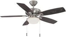 Load image into Gallery viewer, Hampton Bay Gazebo 52 in. LED Indoor/Outdoor Brushed Nickel Ceiling Fan