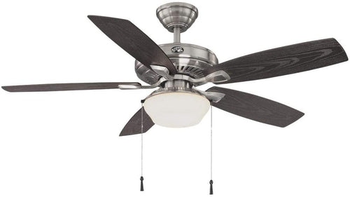 Hampton Bay Gazebo 52 in. LED Indoor/Outdoor Brushed Nickel Ceiling Fan
