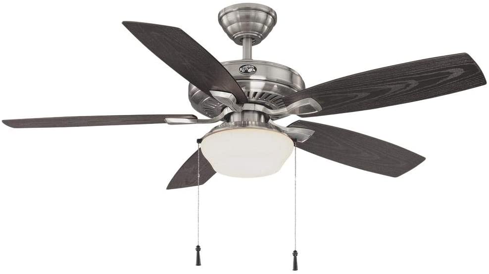 Hampton Bay Gazebo 52 in. LED Indoor/Outdoor Brushed Nickel Ceiling Fan