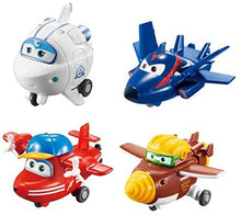 Load image into Gallery viewer, Super Wings - Transform-a-Bots 4 Pack | Flip, Todd, Agent Chase, Astra | Toy Figures | 2" Scale