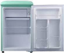 Load image into Gallery viewer, Galanz GLR25MGNR10 Retro Compact Refrigerator, Surf Green