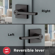 Load image into Gallery viewer, Kwikset 91560-029 Halifax Slim Square Keyed Entry Lever Featuring Smartkey