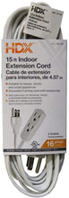 Load image into Gallery viewer, 15 ft. 16/3 Indoor Banana Tap Extension Cord, White (5-Pack)