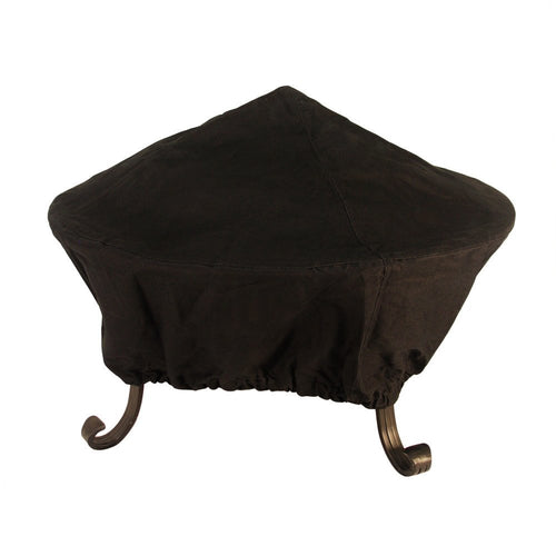 Catalina Creations All Weather Black Vinyl Fire Pit Cover with Double Stitched Elastic Band for Standard or Easy Access Spark Screens