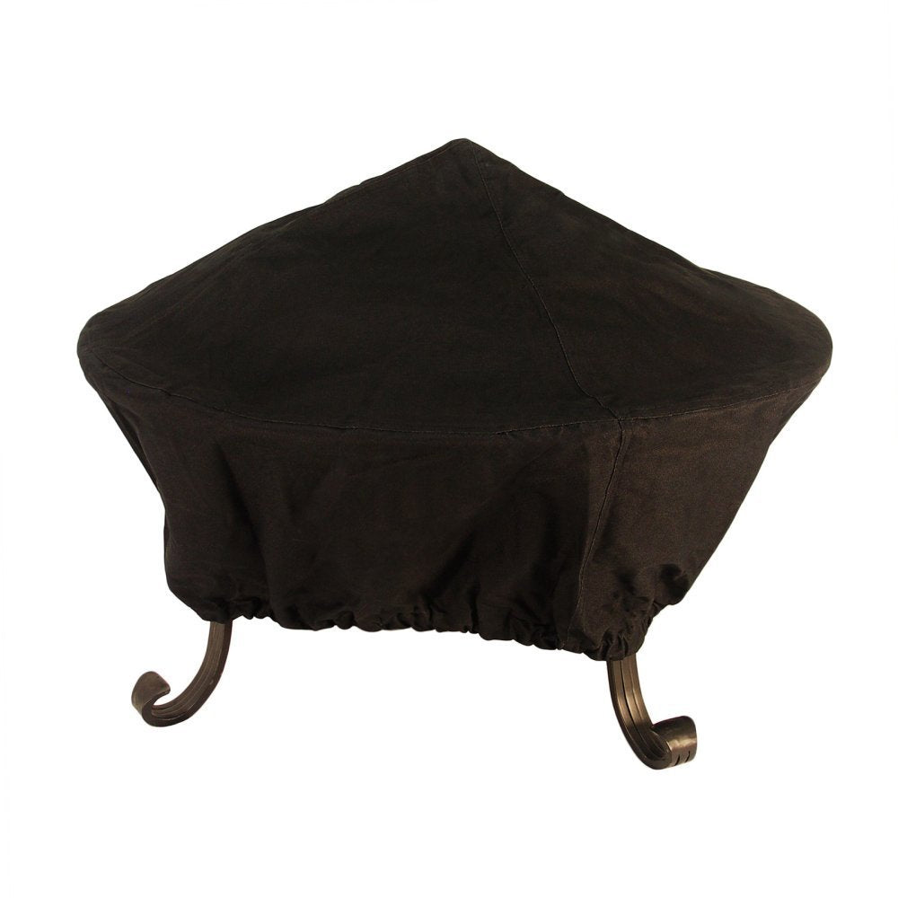 Catalina Creations All Weather Black Vinyl Fire Pit Cover with Double Stitched Elastic Band for Standard or Easy Access Spark Screens