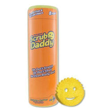 Load image into Gallery viewer, SCRUB DADDY, INC. Scrub Daddy Scratch-Free Scrubbing Sponge 4 1/8-inch Diameter Yellow Polymer Foam 8/Pack