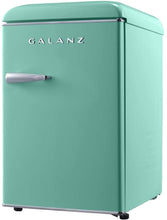 Load image into Gallery viewer, Galanz GLR25MGNR10 Retro Compact Refrigerator, Surf Green