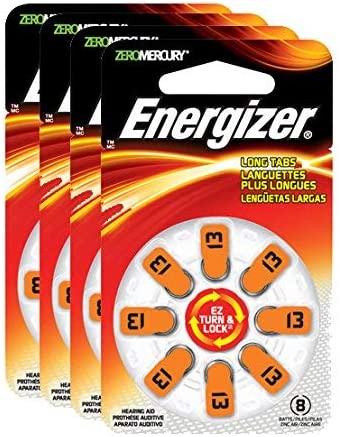 Energizer EZ Turn & Lock Hearing Aid Batteries, Size 13 (32 count)