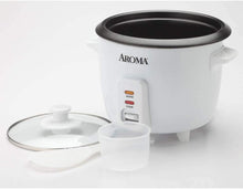 Load image into Gallery viewer, Aroma Housewares Aroma 6-cup (cooked) 1.5 Qt. One Touch Rice Cooker, White (ARC-363NG)