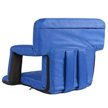 Load image into Gallery viewer, Trademark Innovations Portable Multiuse Adjustable Recliner Stadium Seat (Blue)