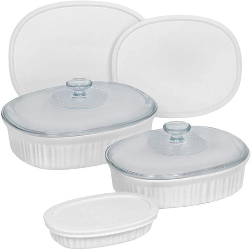 CorningWare French White 8-Piece Bakeware Set