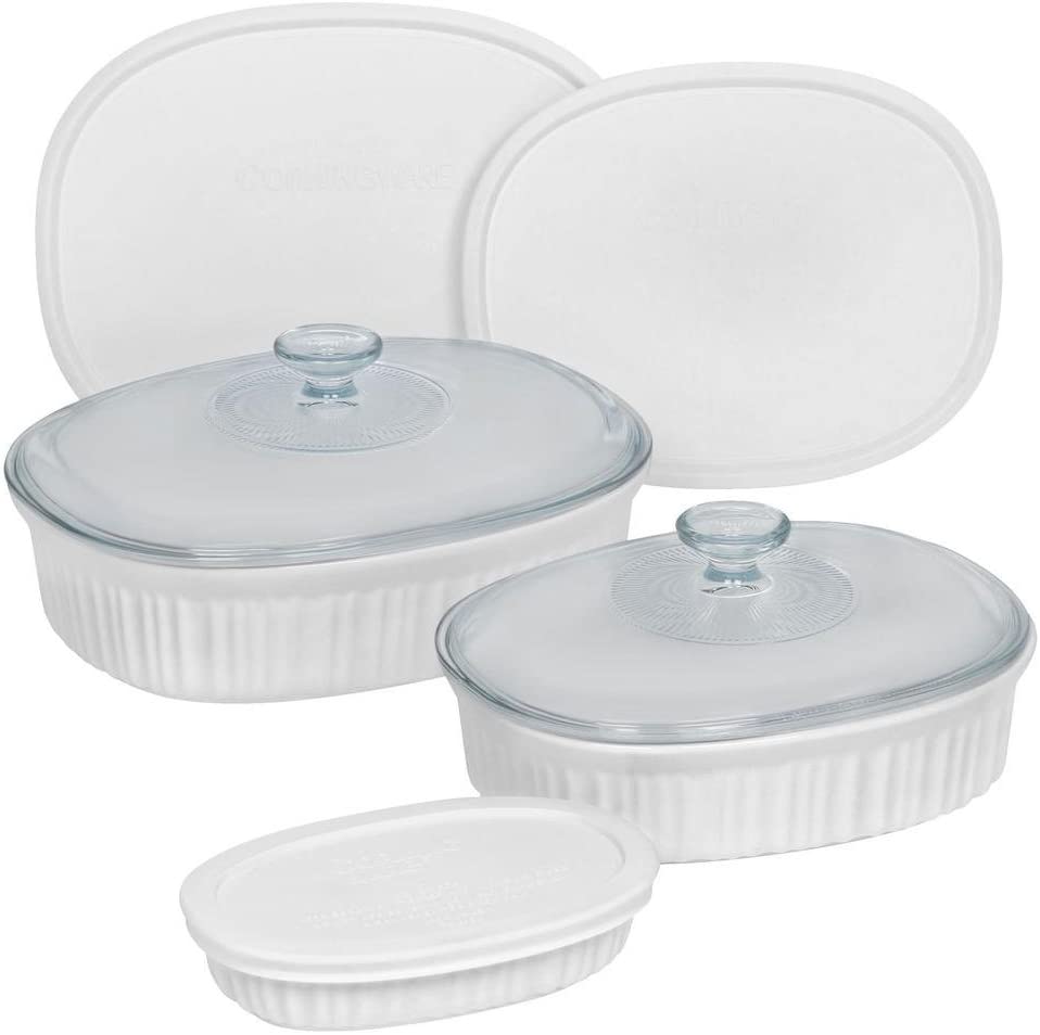 CorningWare French White 8-Piece Bakeware Set