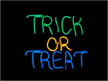 Load image into Gallery viewer, Toyo Electric Mfg. Co. Ltd. Home Accents Holiday 12 in. x 14 in. Neon 'Trick or Treat' LED Halloween Sign