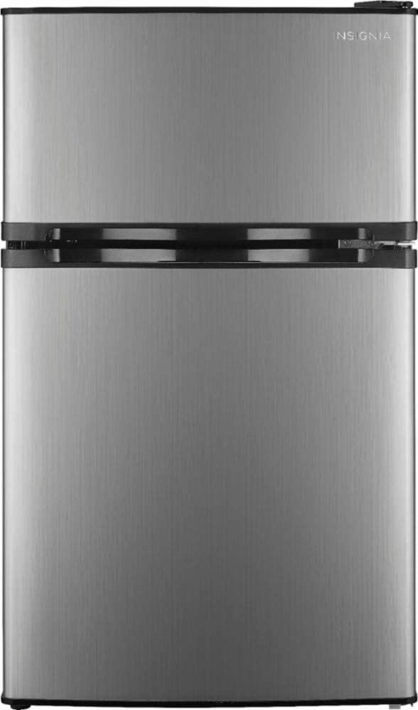 Insignia - 3.0 Cu. Ft. Mini Fridge (NS-CF30SS9) Stainless Steel - New