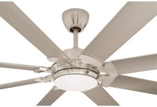 Load image into Gallery viewer, Glenmeadow 84 in. LED Outdoor Brushed Nickel Ceiling Fan with Remote Control