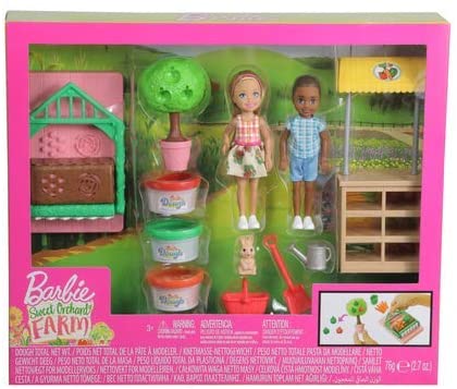 Barbie Sweet Orchard Farm Chelsea Doll & Friend, Veggie Garden Playset