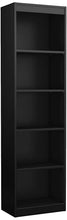 Load image into Gallery viewer, South Shore Axess Collection 5-Shelf Narrow Bookcase, Pure Black
