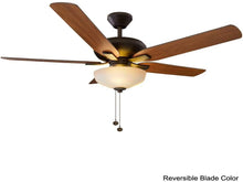 Load image into Gallery viewer, Hampton Bay Holly Springs 52 in. Oil-Rubbed Bronze LED Ceiling Fan with Light Kit Works with Google Assistant and Alexa