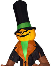 Load image into Gallery viewer, Halloween Airblown Inflatable Flashing Pumpkin Scrooge 12FT Tall by Gemmy Industries