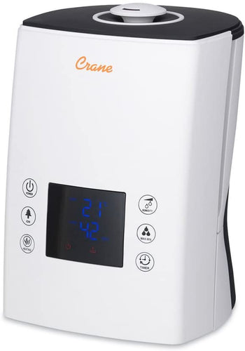 Crane Digital Ultrasonic Warm & Cool Mist Humidifier, 1.2 gallon, Filter Free, Wireless Remote Included