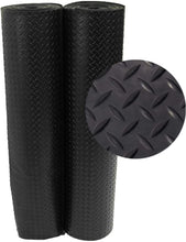 Load image into Gallery viewer, Rubber-Cal "Diamond Plate Rubber Flooring Rolls, 3mm x 4ft Wide Rolls