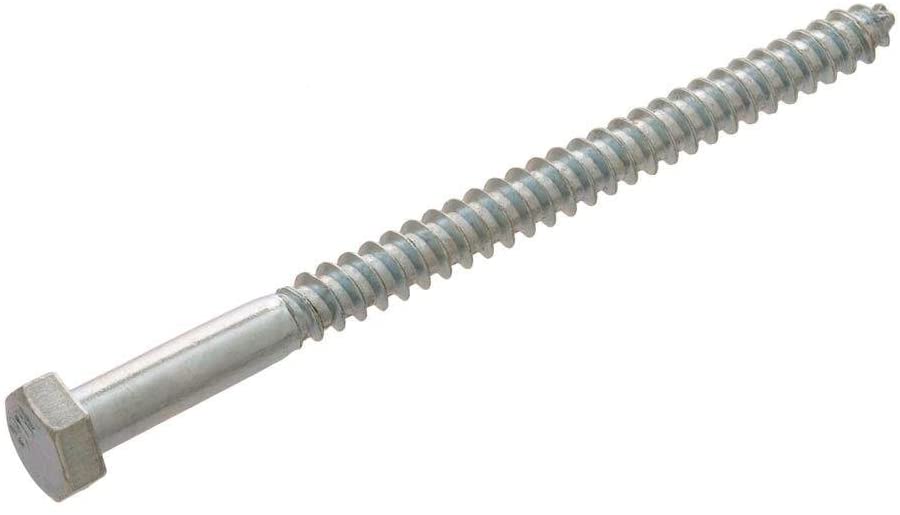 1/2 in. x 10 in. Zinc Lag Screw (10-Pack)