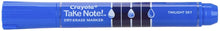 Load image into Gallery viewer, Crayola Take Note! Dry Erase Markers, Chisel Tip, Blue, Pack of 12