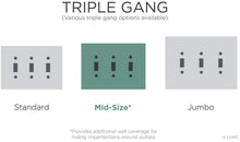 Load image into Gallery viewer, Hampton Bay Architectural Decorative Triple Switch Plate, Antique Brass