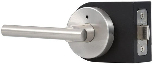 Contemporary Right Hand Door Lever Finish: Satin Nickel, Type: Privacy