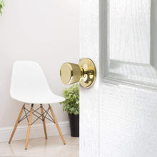 Load image into Gallery viewer, Design House 728287 Terrace Reversible Dummy Door Knob, Polished Brass Finish, 1