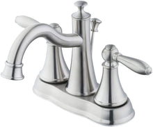 Load image into Gallery viewer, Glacier Bay Varina 4 in. Centerset 2-Handle High-Arc Bathroom Faucet in Brushed Nickel