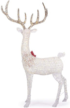 Load image into Gallery viewer, Holiday Home Accent Giant White 103 in. Christmas Deer Yard Decoration with LED Lights