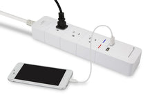 Load image into Gallery viewer, DPI Amped Wireless Smart Power Strip with 3 Standard Outlets and 2 USB Ports, Wi-Fi Enabled, Works with Alexa (AWPS248W)