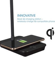 Load image into Gallery viewer, OttLite Infuse LED Desk Lamp with Wireless Charging