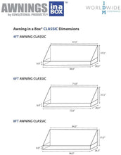 Load image into Gallery viewer, IDM Worldwide 3020734 Classic Awning Sand 6 ft.