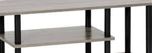 Furinno 12250GYW/BK Turn-N-Tube 3-Tier Entertainment TV Stand Round, French Oak Grey/Black