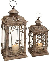Load image into Gallery viewer, Deco 79 Metal Glass Lantern