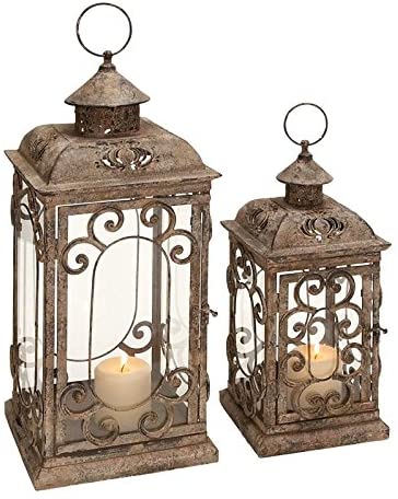 Deco 79 Metal Glass Lantern