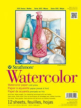 Load image into Gallery viewer, Strathmore 360-109 300 Series Watercolor Pad, 9"x12" Tape Bound, 12 Sheets