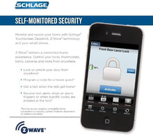 Load image into Gallery viewer, Schlage FE469NX ACC 716 CAM Right Hand Touchscreen Deadbolt with Alarm, Aged Bronze