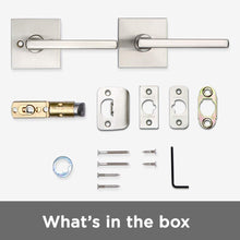 Load image into Gallery viewer, Kwikset Halifax Slim Square Lever Door Modern Contemporary Design Home Hallway Closet Passage Hardware handle
