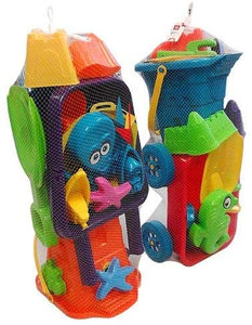 20 piece sand toy set with wheelbarrow