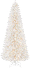 Load image into Gallery viewer, Home Accents Holiday 7.5 ft Uptown Noble Fir LED Slim Pre-Lit Artificial Christmas Tree with 500 Color Changing Micro Dot Lights