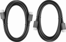 Load image into Gallery viewer, 8-Outlet Surge Protector with Two 8’ 4K UltraHD/HDR HDMI Cables - Black