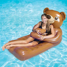 Load image into Gallery viewer, SwimWays Huggables Teddy Bear Oversized Float - Inflatable Lounge with Cupholder for Pool or Lake
